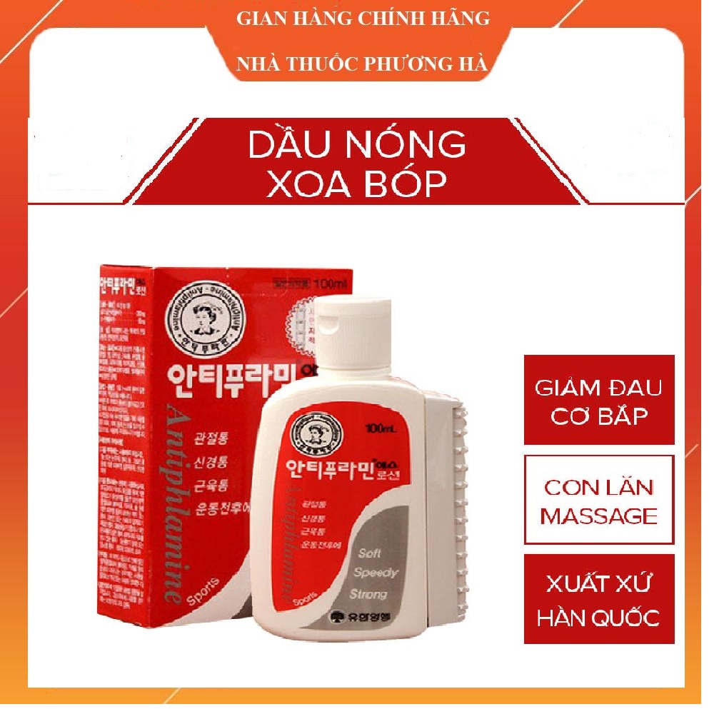 Dầu nóng xoa bóp  Antiphlamine hàn quốc 100ml