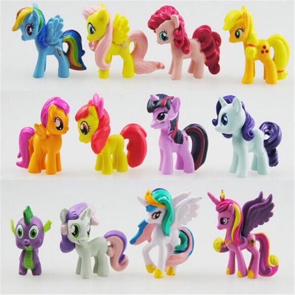 Set 12 mô hình ngựa Pony thiết kế dễ thương xinh xắn