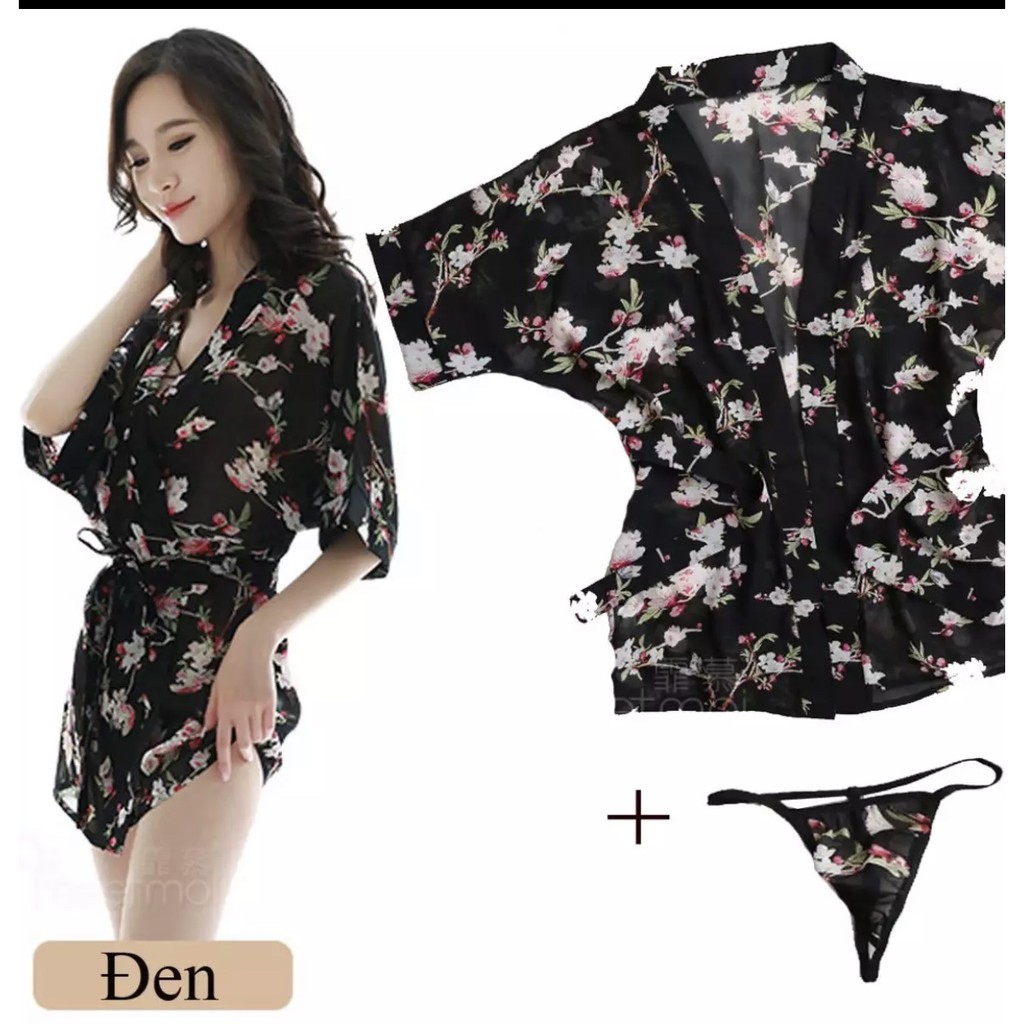 Đầm ngủ gợi cảm Kimono (tặng kèm quần lót)