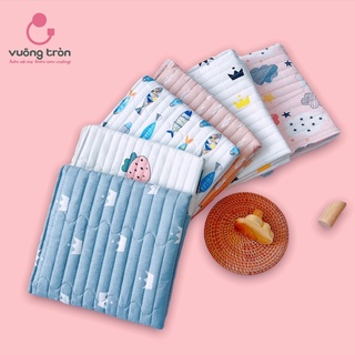 Thảm chống thấm cao cấp Vuông Tròn cotton Hàn chần bông đẹp tiện dụng cho