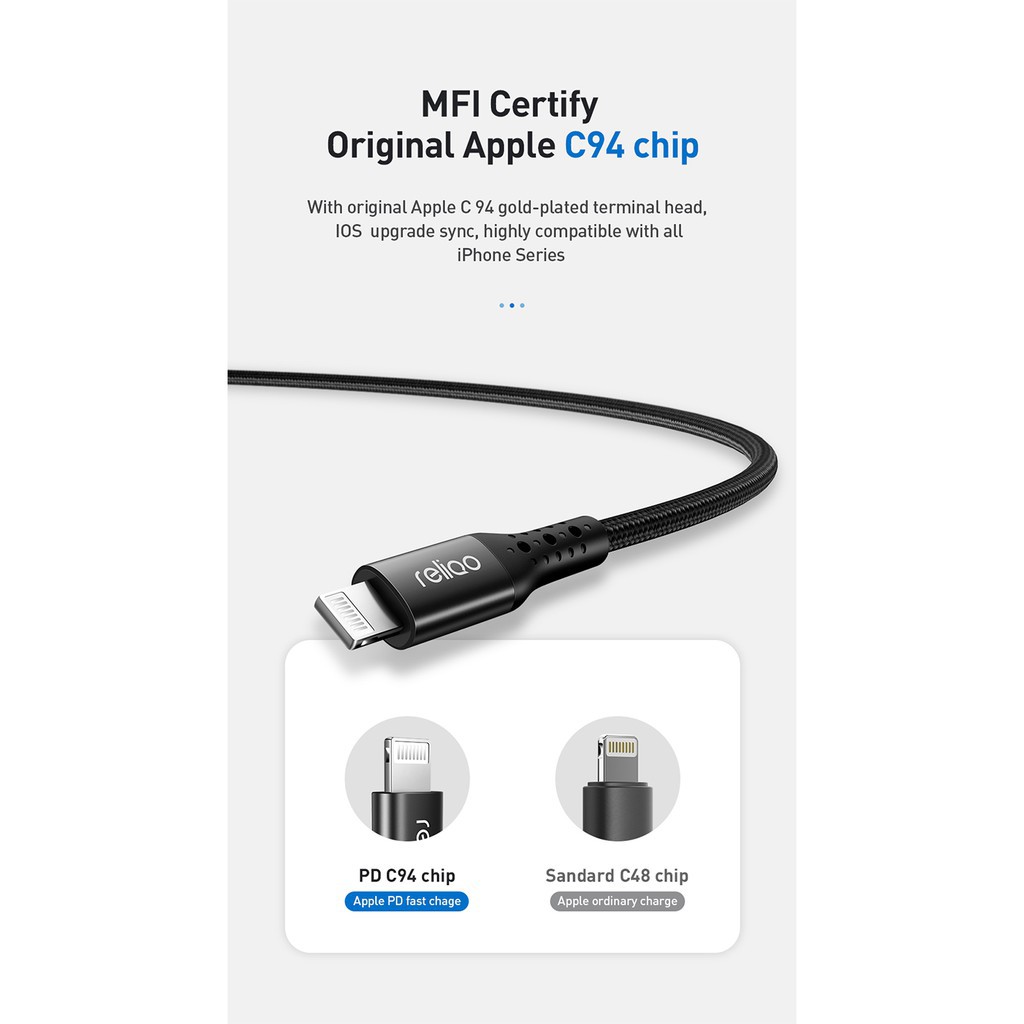 Dây cáp sạc Mcdodo MFI PD Type-C 20W nhanh cho Iphone/Ipad/Macbook