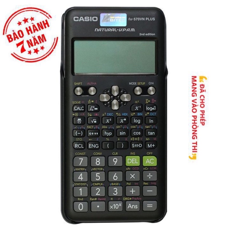 Máy tính Casio fx 570VN Plus 2nd Edition , máy tính học sinh 570VN Plus Casio nhập Thái Lan