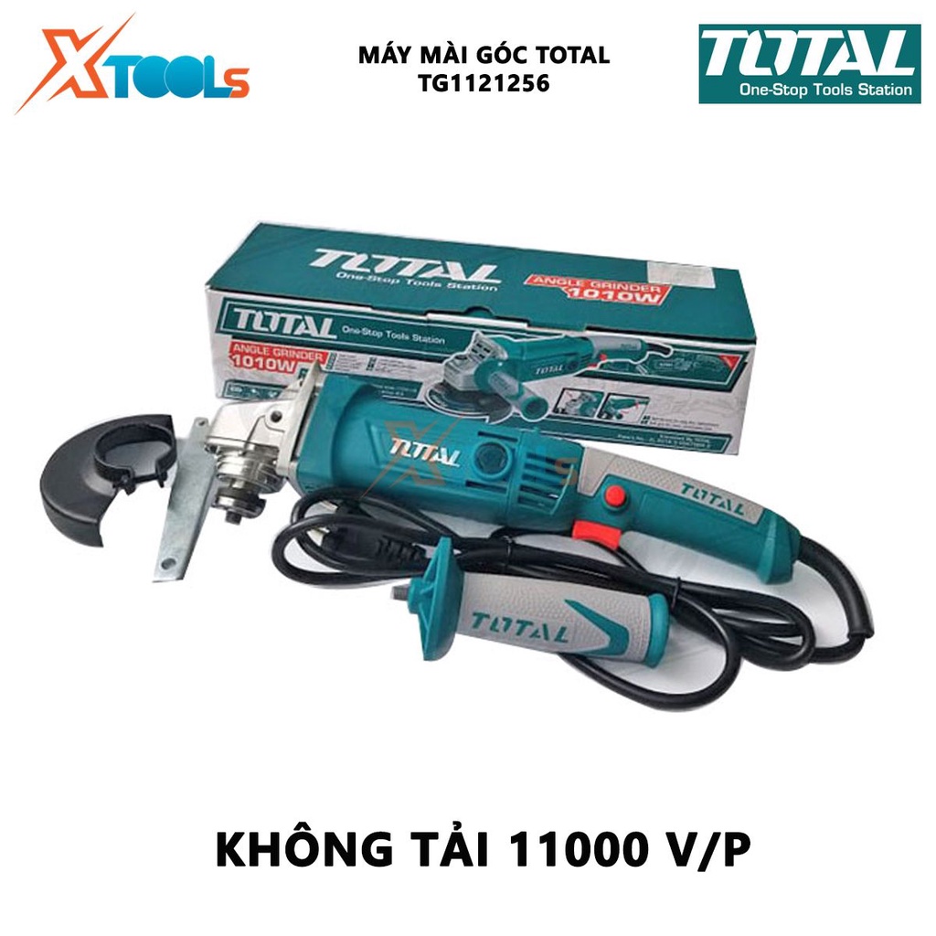 Máy mài góc cầm tay TOTAL TG1121256 máy cắt sắt/gỗ/đá đa năng công suất lớn 1010W -125 MM hiệu xuất cao [XTOOLs]