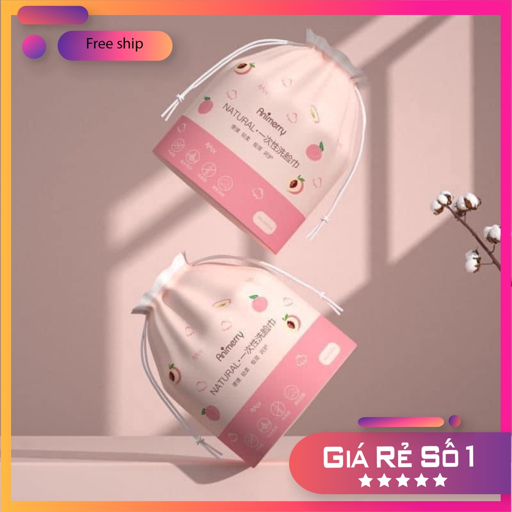 Khăn lau mặt dùng 1 lần cotton cao cấp tự nhiên hàn quốc cuộn to, khăn mặt khô tẩy trang