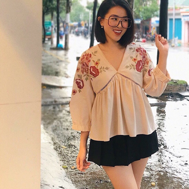 áo thêu baby doll