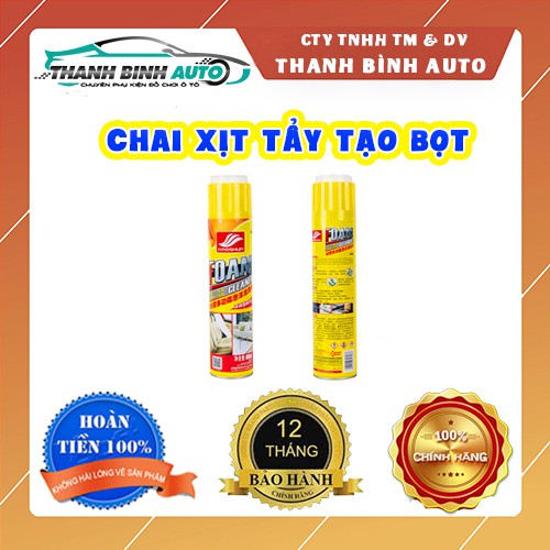 Chai Xịt Tẩy Tạo Bọt Làm Sạch Ô Tô - Thanh Bình Auto