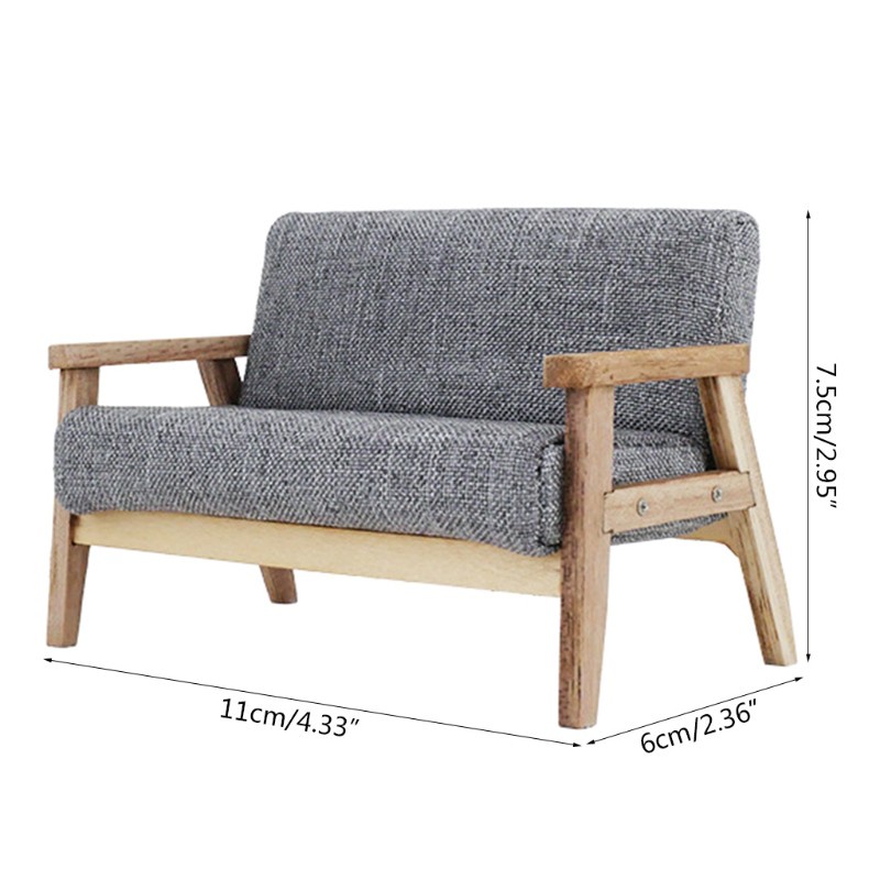 Ghế Sofa Mini Tỉ Lệ 1 / 12 Trang Trí Nhà Búp Bê