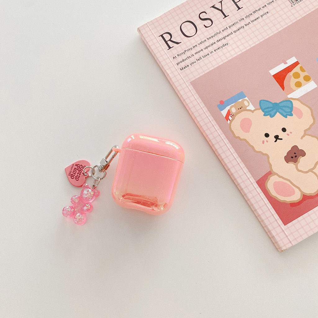 Vỏ Bảo Vệ Hộp Sạc Tai Nghe airpods 1 2 3 pro 1 2 3 pro Bằng tpu Hình Giọt Nước Mưa Phối Dây Xích Dễ Thương