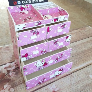 Tủ đựng mỹ phẩm loại to 5 tầng hello kitty mới