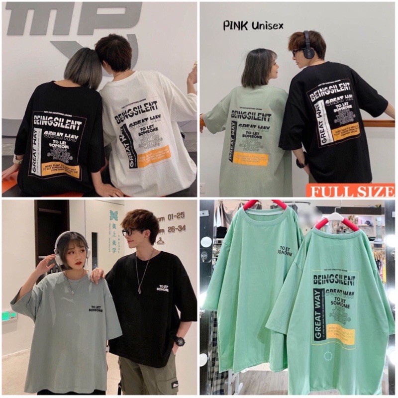 Áo Thun Tay Lỡ BEING Unisex Kèm Ảnh Thật-Áo Phông Form Rộng Freesize