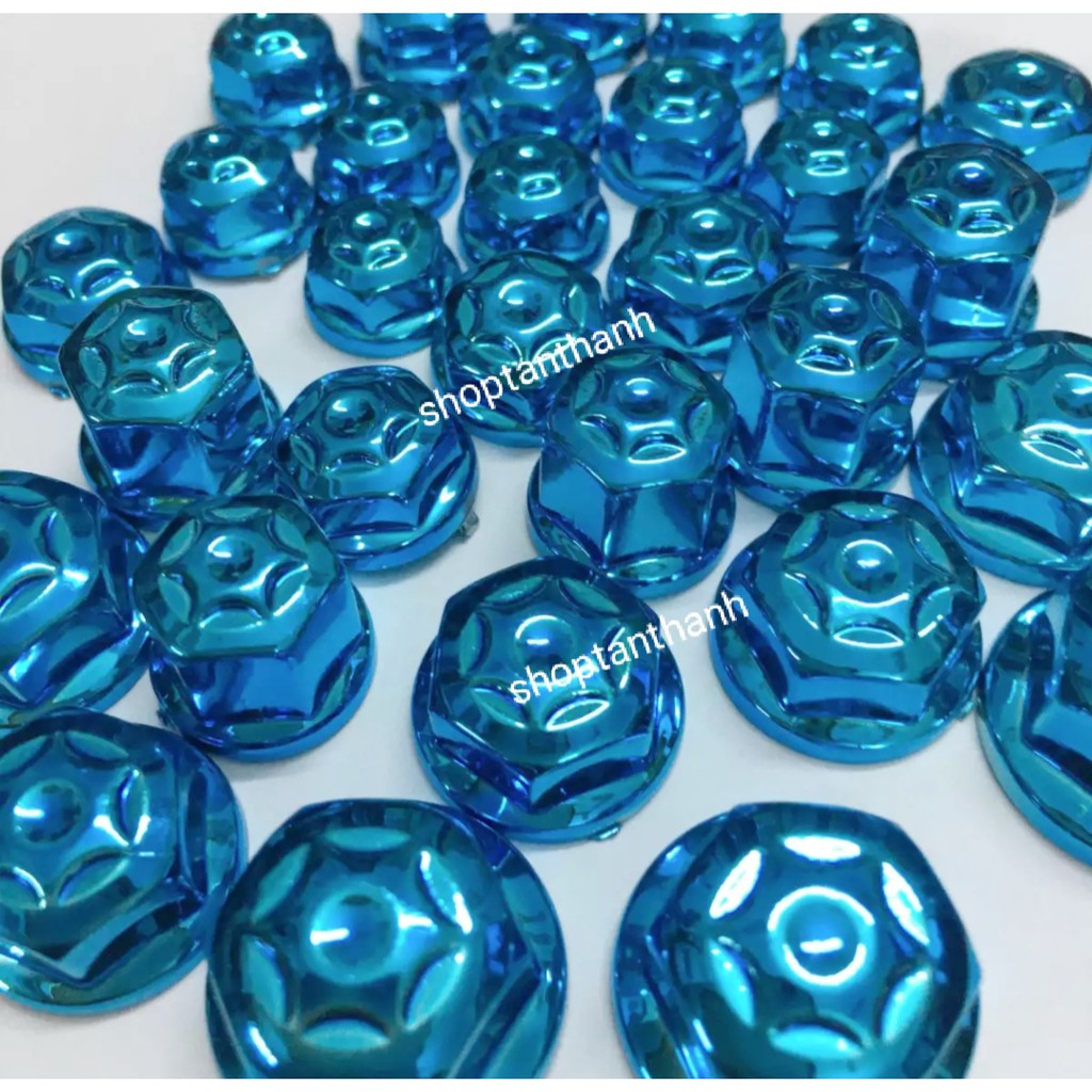 Bộ chụp ốc  gắn xe máy , xe điện , xe đạp  các loại - màu xanh ngọc