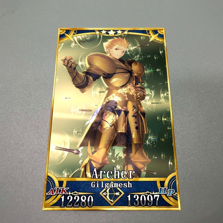 Thẻ bài custom card bánh xốp anime Fate/Grand Order FGO để sưu tầm tự chọn Gilgamesh
