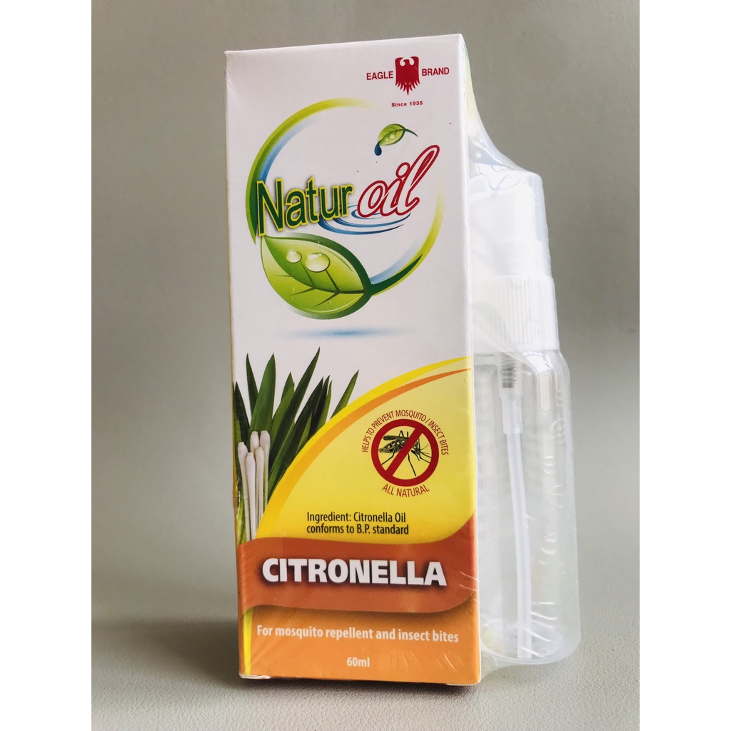 Dầu chống muỗi hiệu con Ó Natur Oil Citronella 60ml