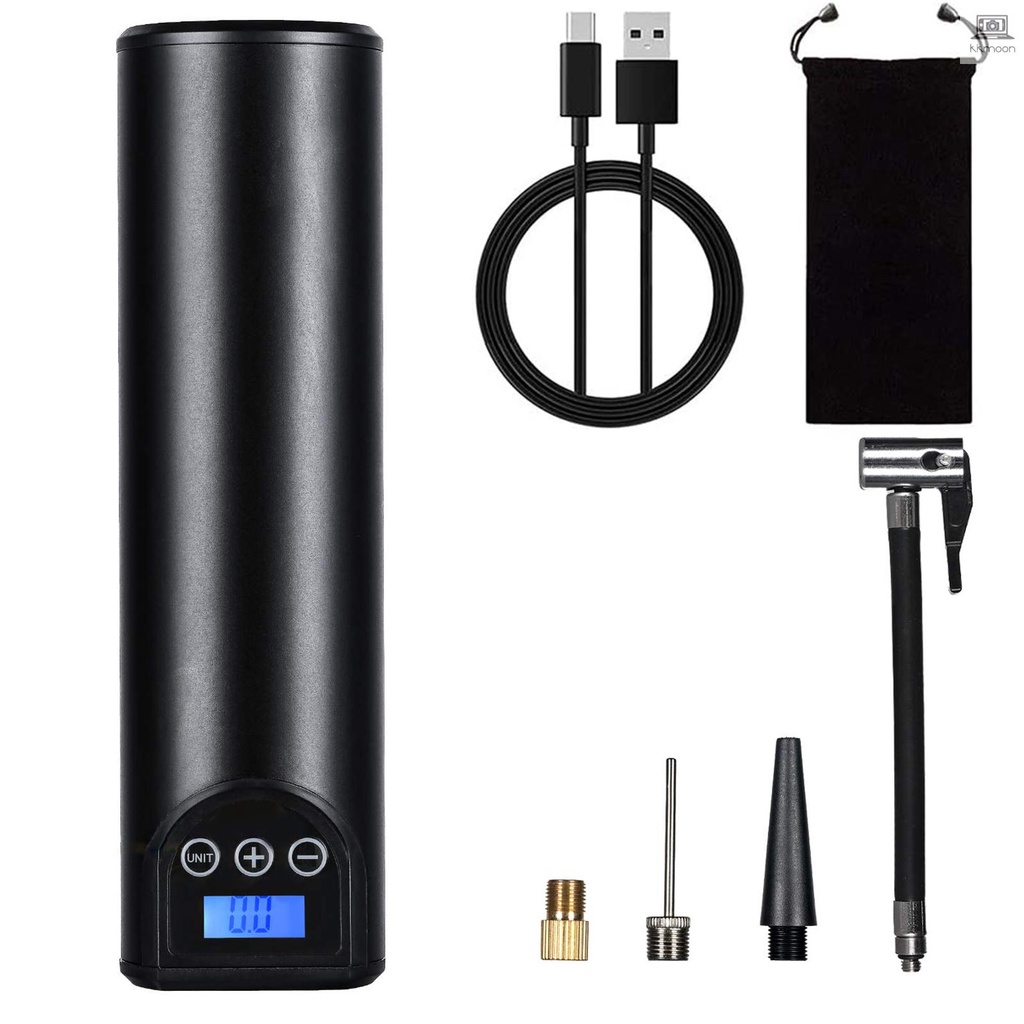 Máy Bơm Lốp Xe Cầm Tay 12v 150psi 2000mah Có Đồng Hồ Đo Áp Suất Có Đèn Led Màu Đen
