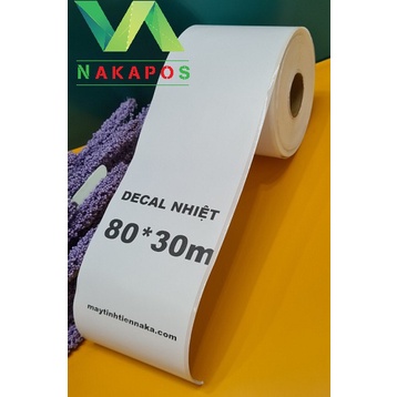 [COMBO 10 CUỘN TO] Giấy In Bill k80 DÁN ĐƯỢC 30 mét- Giấy In Nhiệt K80 LIÊN TỤC có Keo Dán