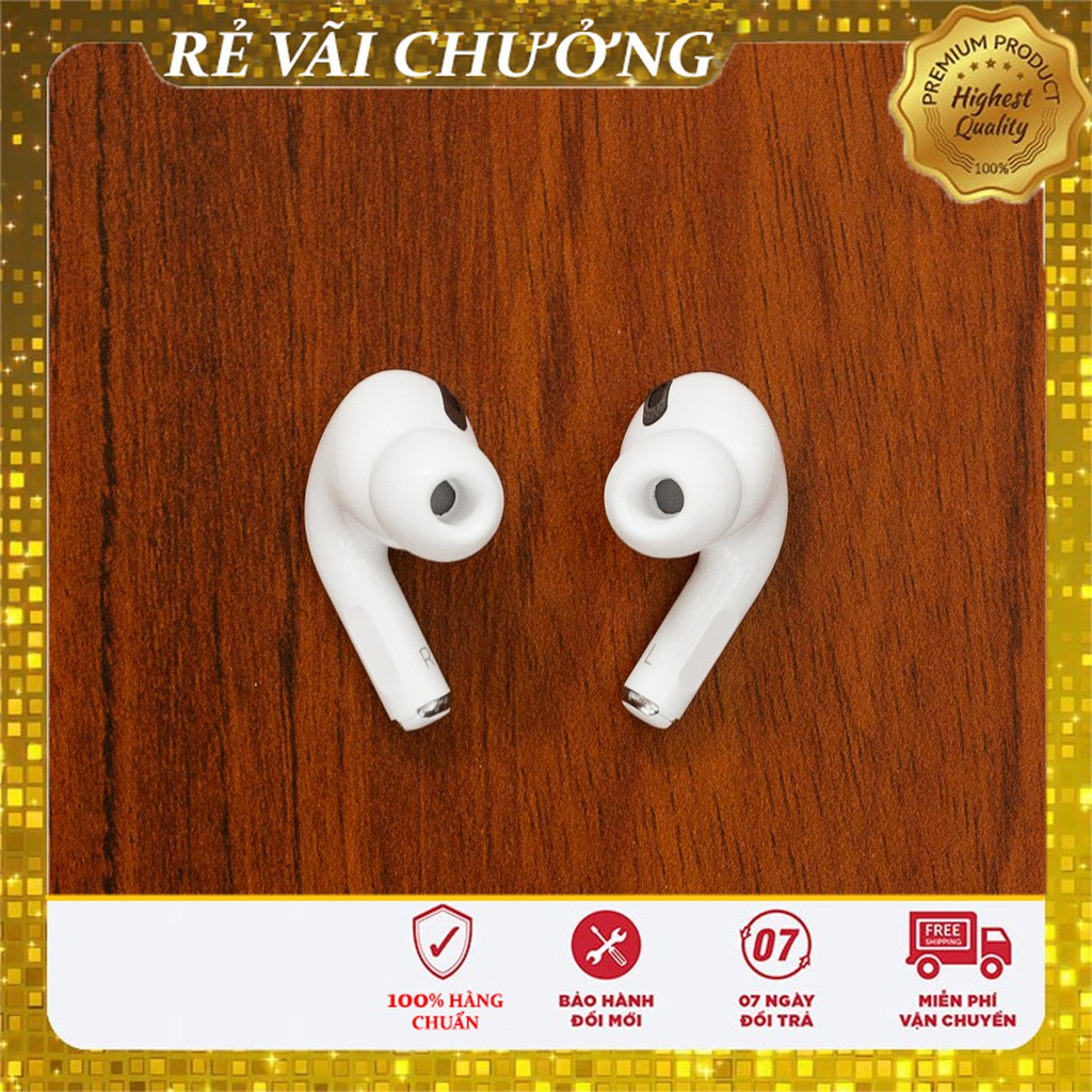 Tai nghe AirPODS PRO 1:1 sạc không dây, xuyên âm, lọc âm, tháo tai dừng nhạc, định vị đổi tên