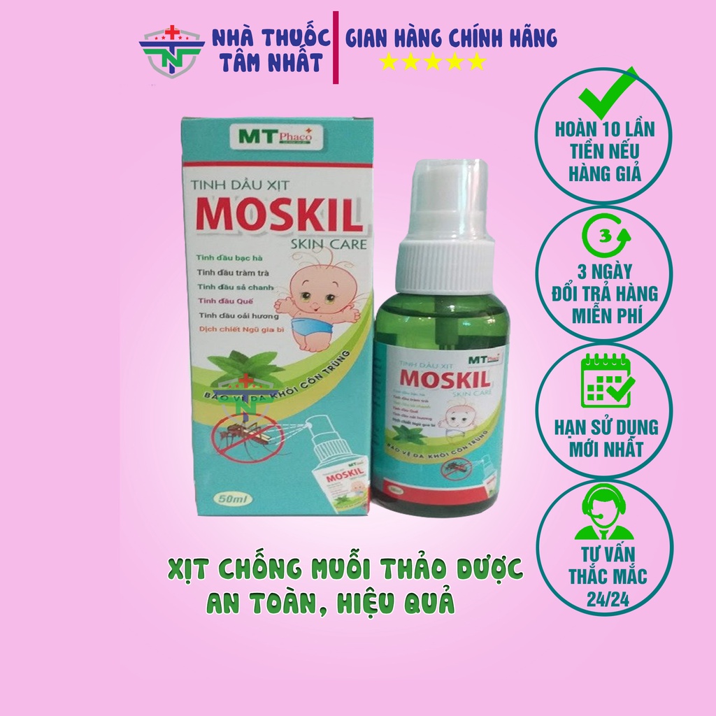 Tinh dầu xịt muỗi Moskil, xịt chống muỗi cho trẻ em