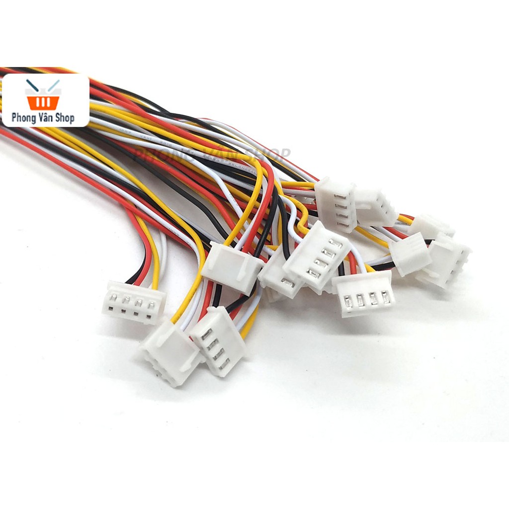 Dây cáp XH2.54 - 4 pin 1 đầu - đen đỏ trắng vàng 20cm