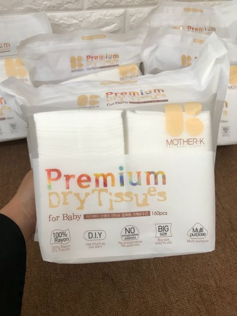 Khăn vãi khô đa năng MOTHER-K Organic 160 miếng