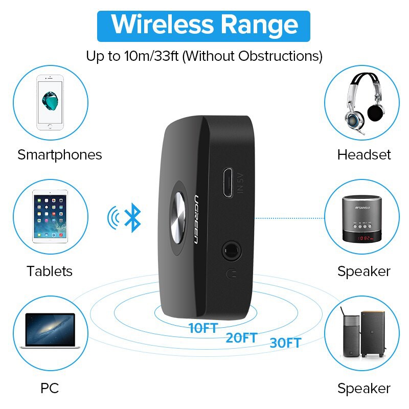 Thiết bị thu sóng bluetooth 4.2 jack cắm 3.5mm