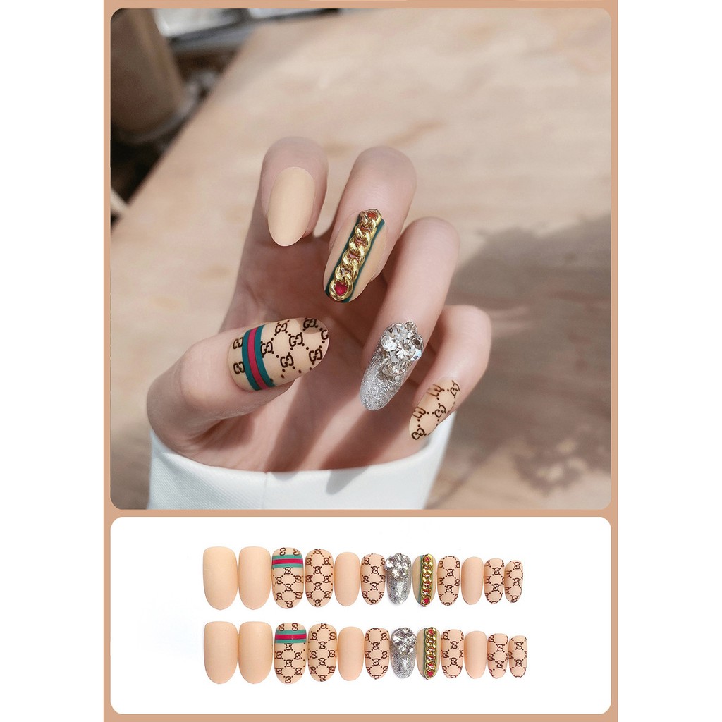 Móng Giả - Nail Dài - Hoa Văn [Sẵn Keo - Đóng Hộp 24 Mẫu Đủ Size]
