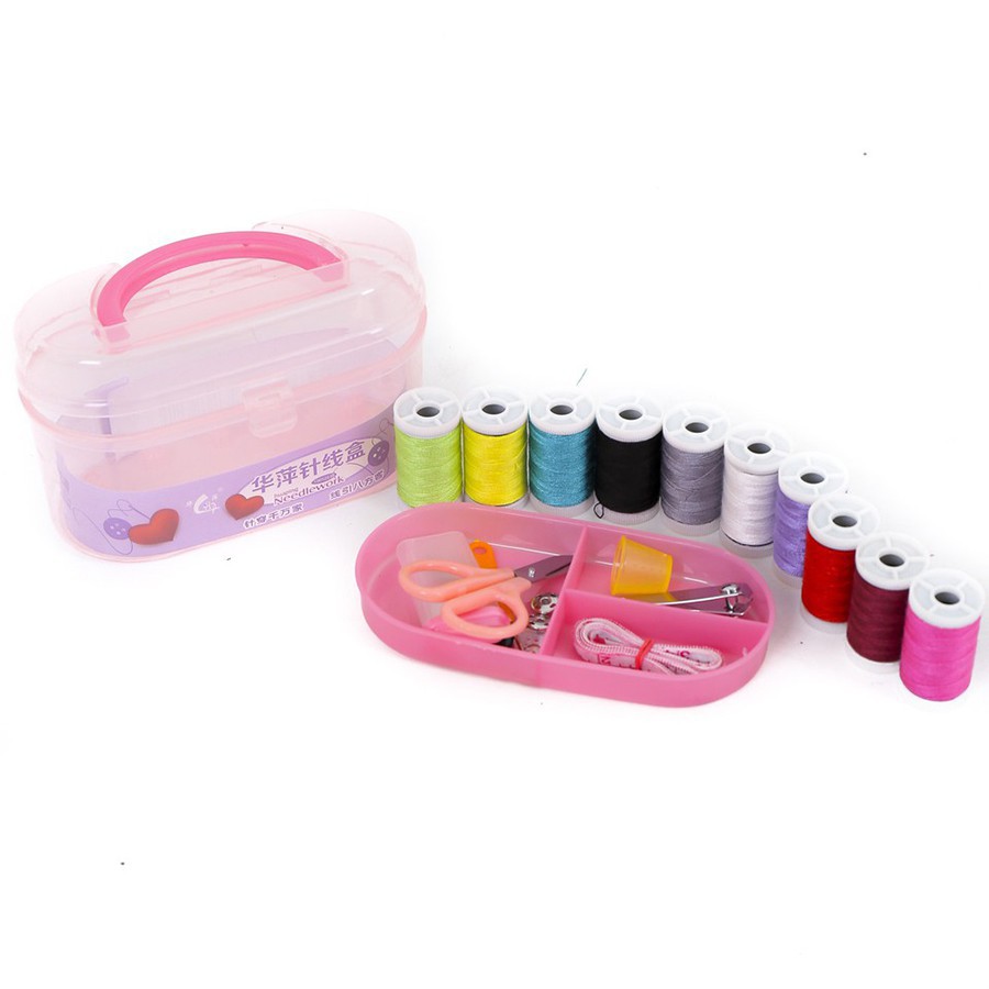 Hộp kim chỉ nhiều màu [ 6 MÓN 12 x 7.5 x6cm ]