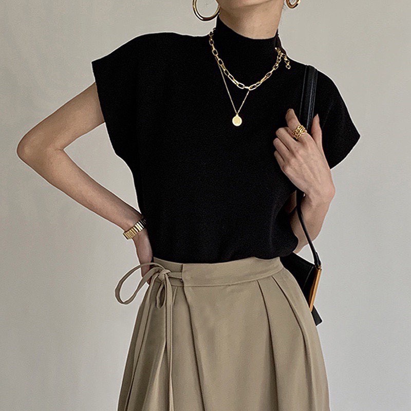 Áo croptop len ôm cổ | BigBuy360 - bigbuy360.vn
