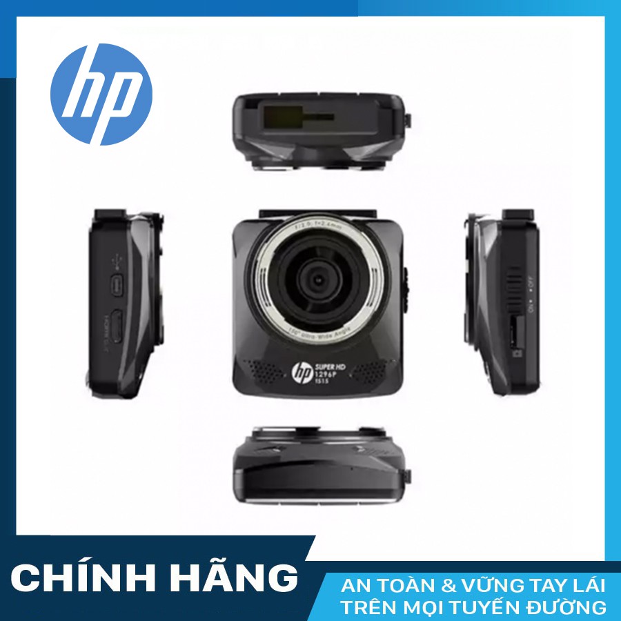 Camera hành trình HP F515 siêu nét 2K + thẻ nhớ 16GB Class 10 - hàng chính hãng