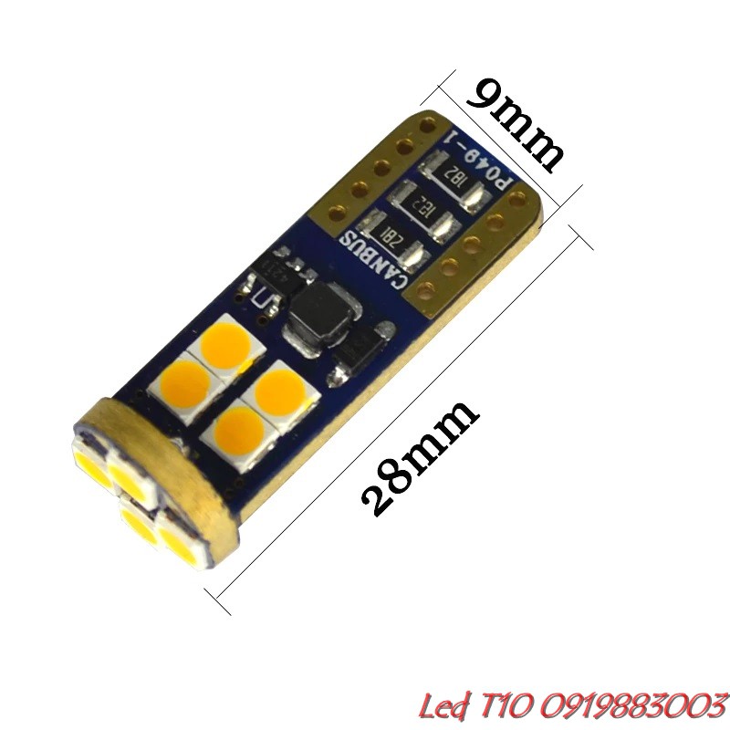 1 bóng đèn Led T10 Canbus 12smd Samsung 3030 siêu sáng