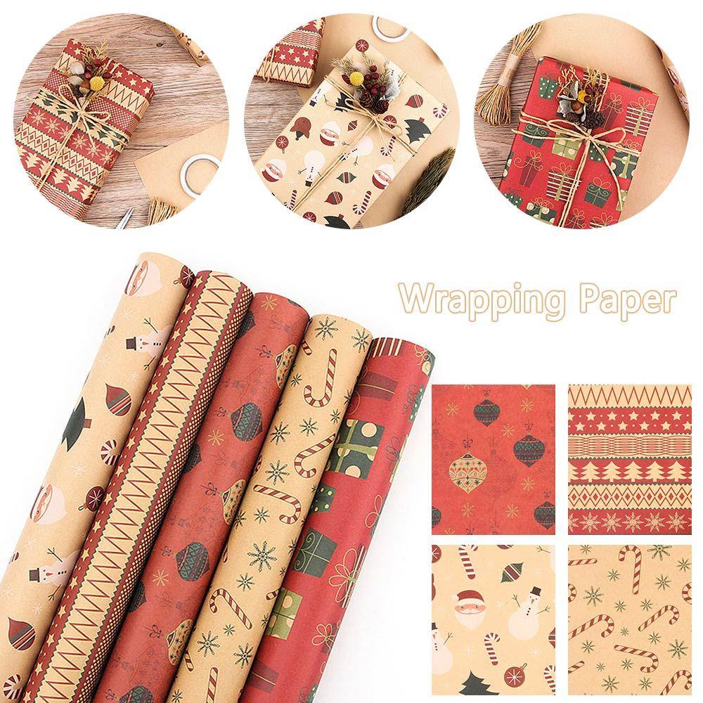 SUYO Wrapping Paper Party Decoration Snow Elk Durable Merry Christmas Gift Wrap