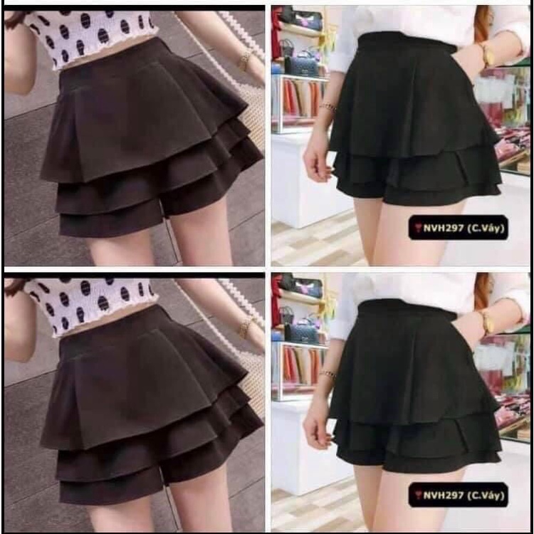 Chân váy 3 tầng dây kéo sau chất tuyết mưa hot đủ size