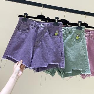 Quần Short Denim Ống Rộng Phong Cách Hàn Quốc Dành Cho Nữ