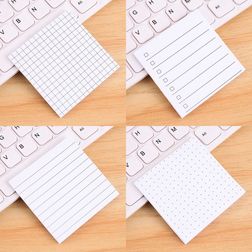 GIẤY NOTE BASIC WHITE 4 MẪU SIÊU XINH