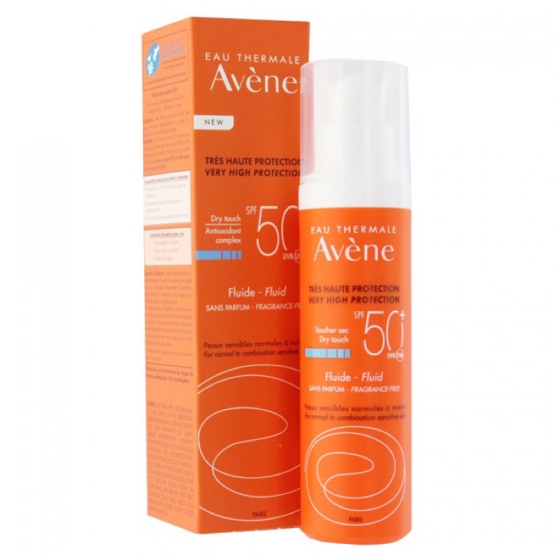 Kem Chống Nắng Dành Cho Da Thường, Da Hỗn Hợp Avène Very High Protection Fluid SPF50+ 50ml