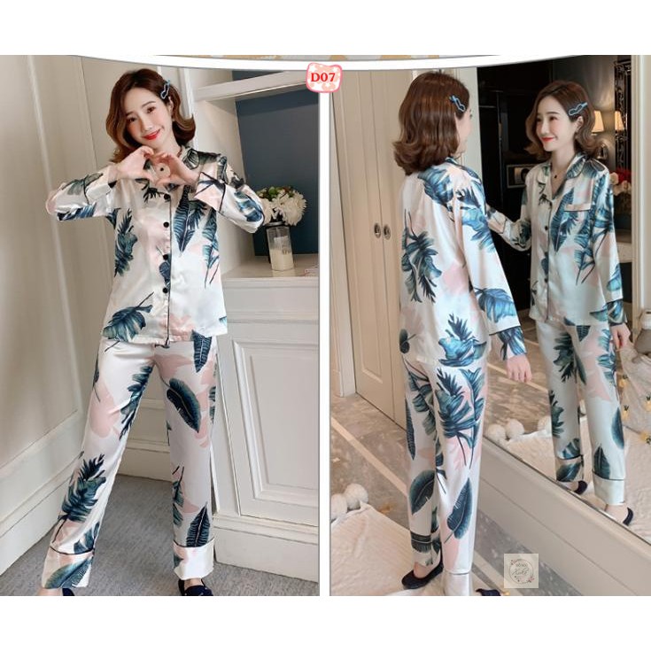 Pijama Lụa Dài Tay Cao Cấp D2