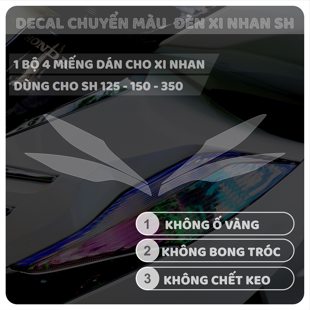 Miếng dán XI NHAN SH 125 - 150 - 350 chuyển màu bảo vệ XI NHAN CHUYỂN MÀU HONDA SH