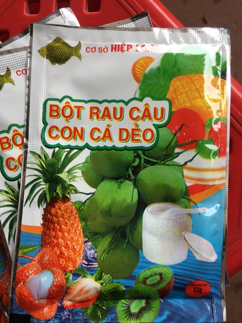 Bột rau câu con cá dẻo hàng chuẩn gói 12g