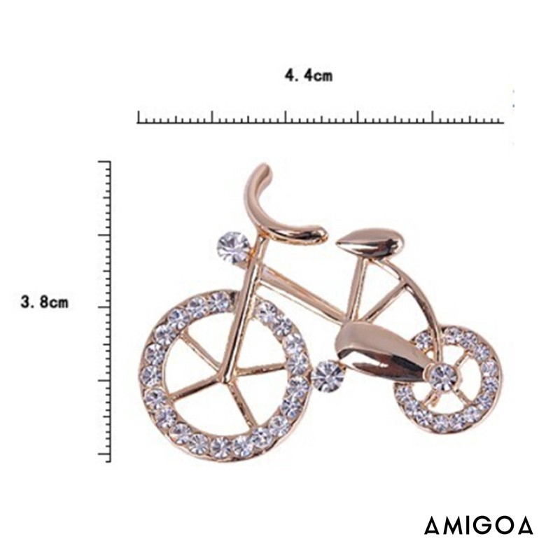 ✨✨Ghim Cài Áo Hình Chiếc Xe Đạp Đính Đá Nhân Tạo Thời Trang