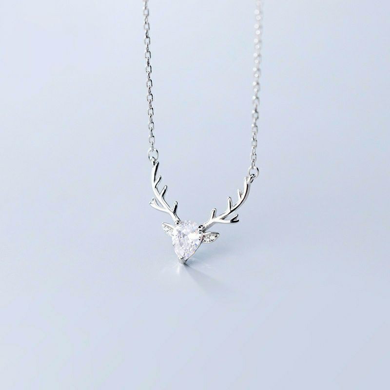 Dây chuyền hươu pha lê nhân tạo BẠC S925