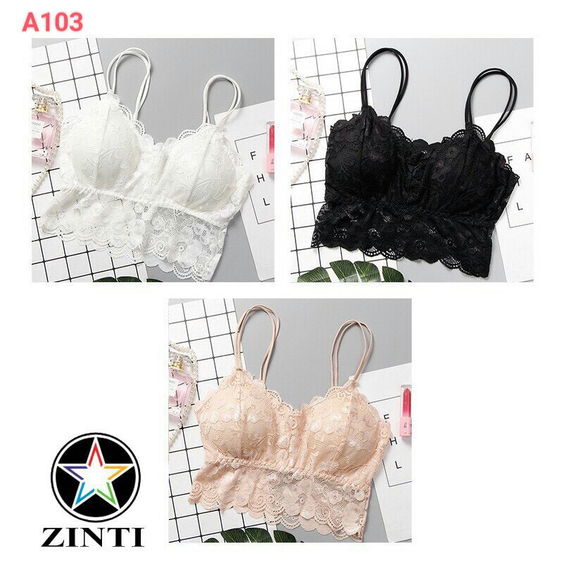 ❤️ LOẠI 1 - BAO CHẤT ❤️ Áo LÓT Bra ren cổ yếm 2 lớp có mút ngực KIỂU Hoa Siêu Đẹp SL