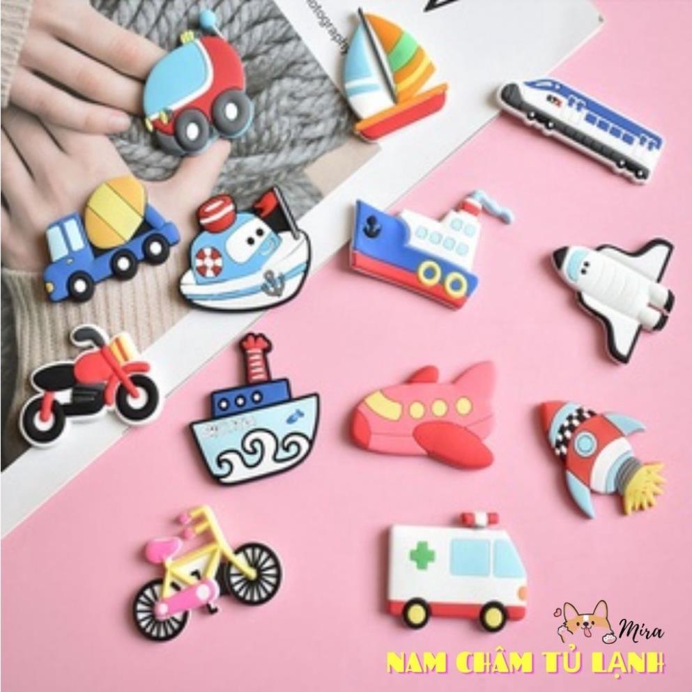 Nam Châm Tủ Lạnh PVC Phương Tiện Giao Thông Xe Máy Bay Cho Bé Trang Trí Bàn Học, Đính Note MIRA-PVC79001