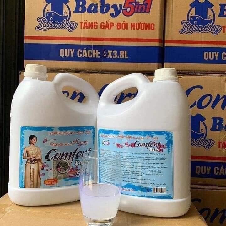 Nước giăt comfo 5 trong 1..hương thơm đậm đặc phù hợp cho cả giặt tay và giặt máy
