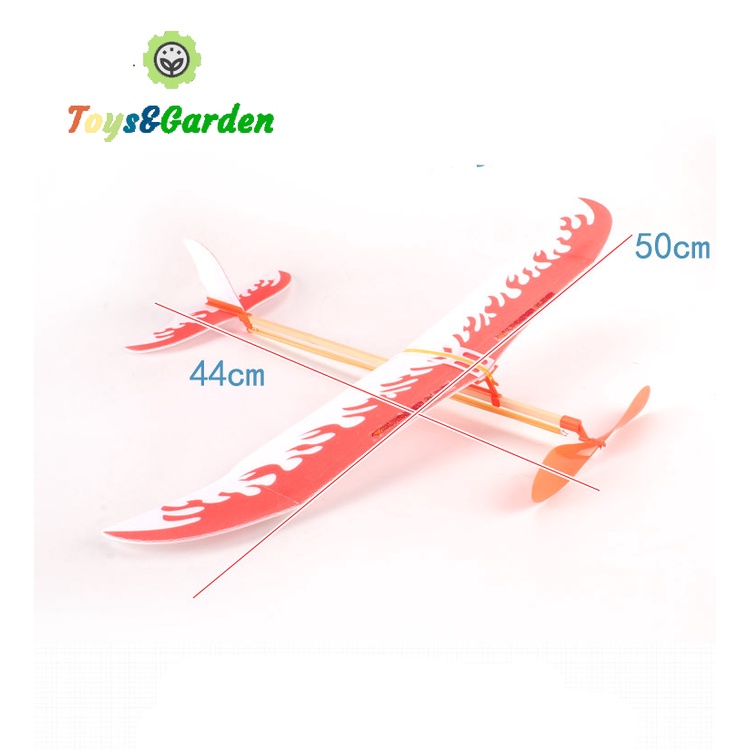 Đồ Chơi Tuổi Thơ Máy Bay Chạy Bằng Dây Thun Mánh Bay Cánh Xôp Động Cơ Quay Tay