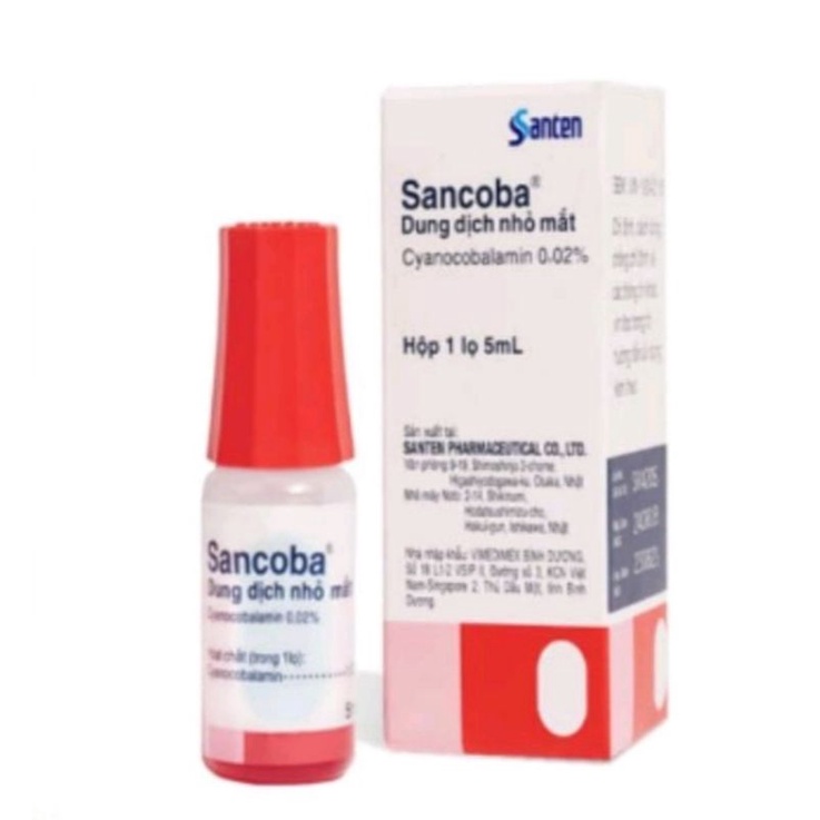 Nước nhỏ mắt Sancoba Nhật Bản ⚡ Tặng quà ⚡ Chai 5ml Giúp phục hồi Thị lực, Chống cận thị, Đau mỏi mắt