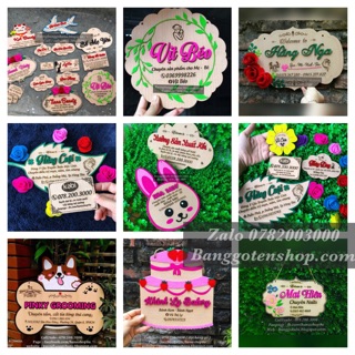 Bảng gỗ tên shop kabi