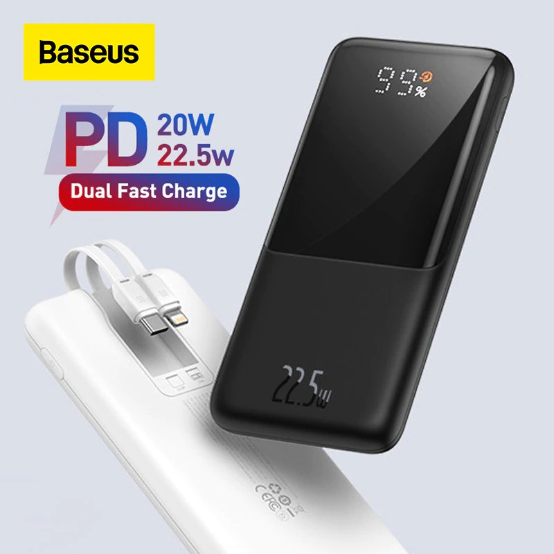 Pin Sạc Dự Phòng Siêu Nhanh Elf Digital Display Fast Charge Power Bank 10000mah 22.5W Baseus