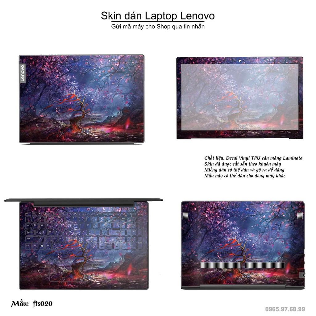 Skin dán Laptop Lenovo in hình Fantasy _nhiều mẫu 3 (inbox mã máy cho Shop)