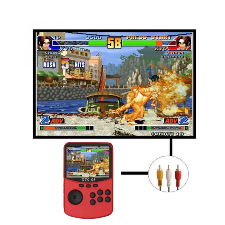 Máy chơi game XYC Q8 - hỗ trợ ra Tivi, Màn hình màu 2,8 inch Trò Chơi Điện Tử NES  SNES  MAME  MD  GBA