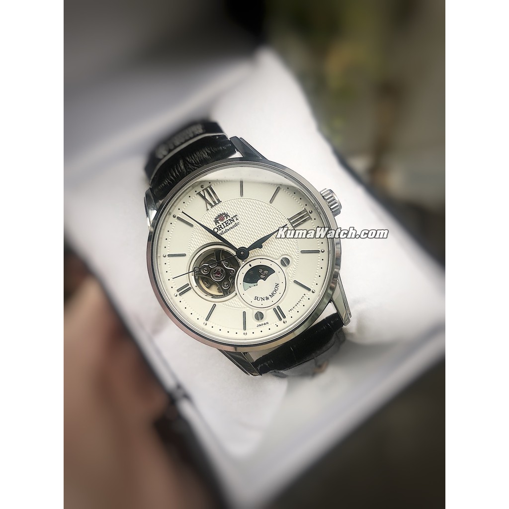 Đồng hồ nam Orient Sun and Moon Gen 4 RA-AS0005S00B- Automatic, 42mm, Hacking Stop, Sapphire, Chính hãng.