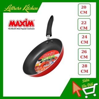 Chảo chống dính MAXIM cao cấp nhập khẩu, size 20cm, 22cm, 24cm, 26cm, 28cm, sử dụng bếp gas, bếp điện, bếp Halogen